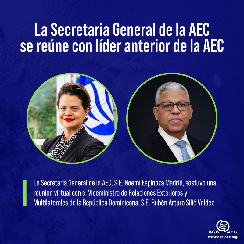 Association of Caribbean States (@acs_aec) on Twitter photo ¡Un intercambio significativo entre el liderazgo pasado y presente!
✨La Secretaria General de la AEC, S.E. <a href="/nespinoza72/">Noemi Espinoza</a> , entabló una productiva discusión con el Viceministro de Relaciones Exteriores y Multilaterales de la República Dominicana🇩🇴, S.E. Rubén Arturo Silié Valdez, ¡Un intercambio significativo entre el liderazgo pasado y presente!
✨La Secretaria General de la AEC, S.E. <a href="/nespinoza72/">Noemi Espinoza</a> , entabló una productiva discusión con el Viceministro de Relaciones Exteriores y Multilaterales de la República Dominicana🇩🇴, S.E. Rubén Arturo Silié Valdez,