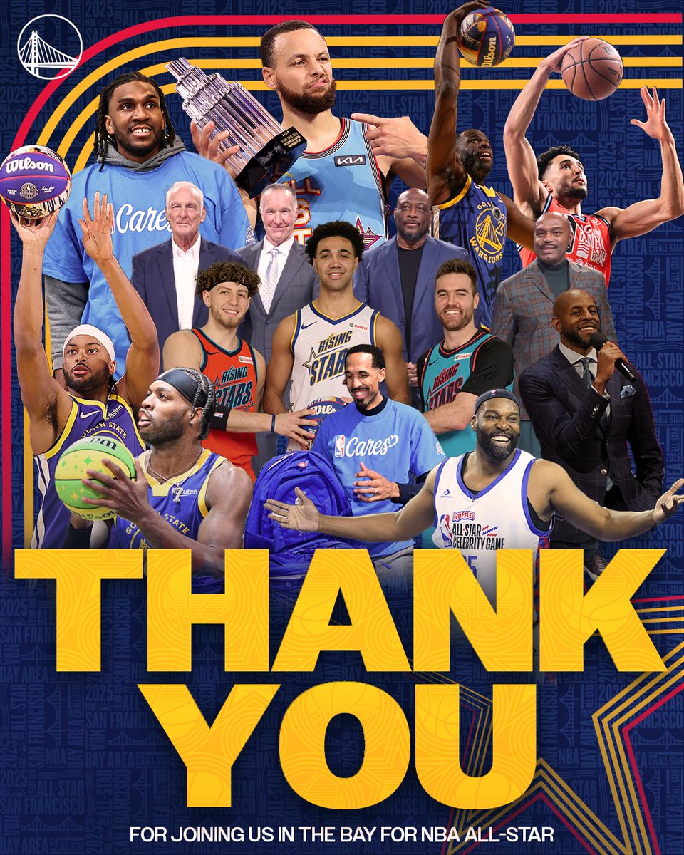 Golden State Warriors (@warriors) on Twitter photo Thank you all for helping to make this #NBAAllStar weekend in The Bay one to remember ⭐️ Thank you all for helping to make this #NBAAllStar weekend in The Bay one to remember ⭐️