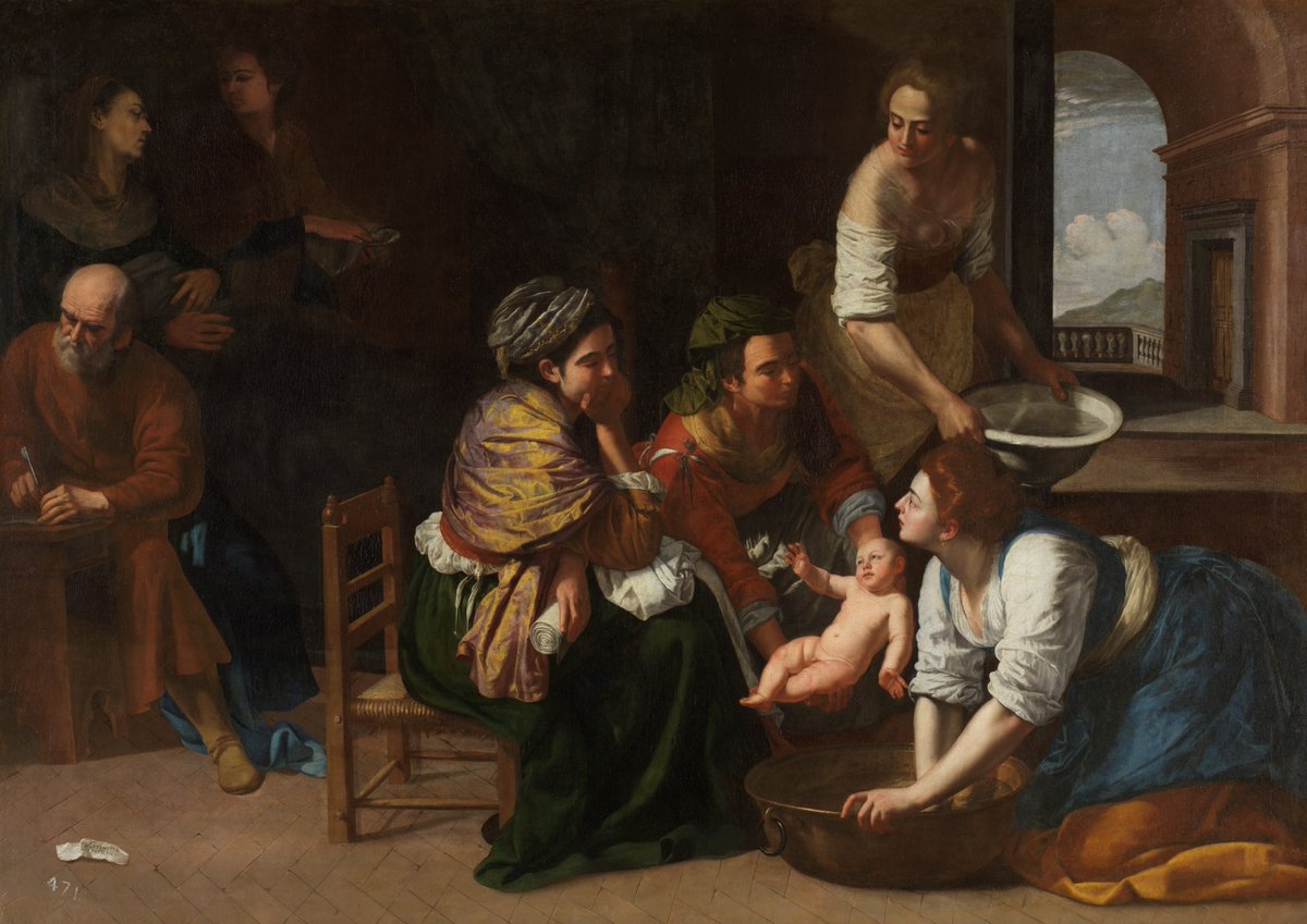 Artemisia Gentileschi,  The Birth of Saint John the Baptist c. 1635.  (Museo Nacional del Prado)