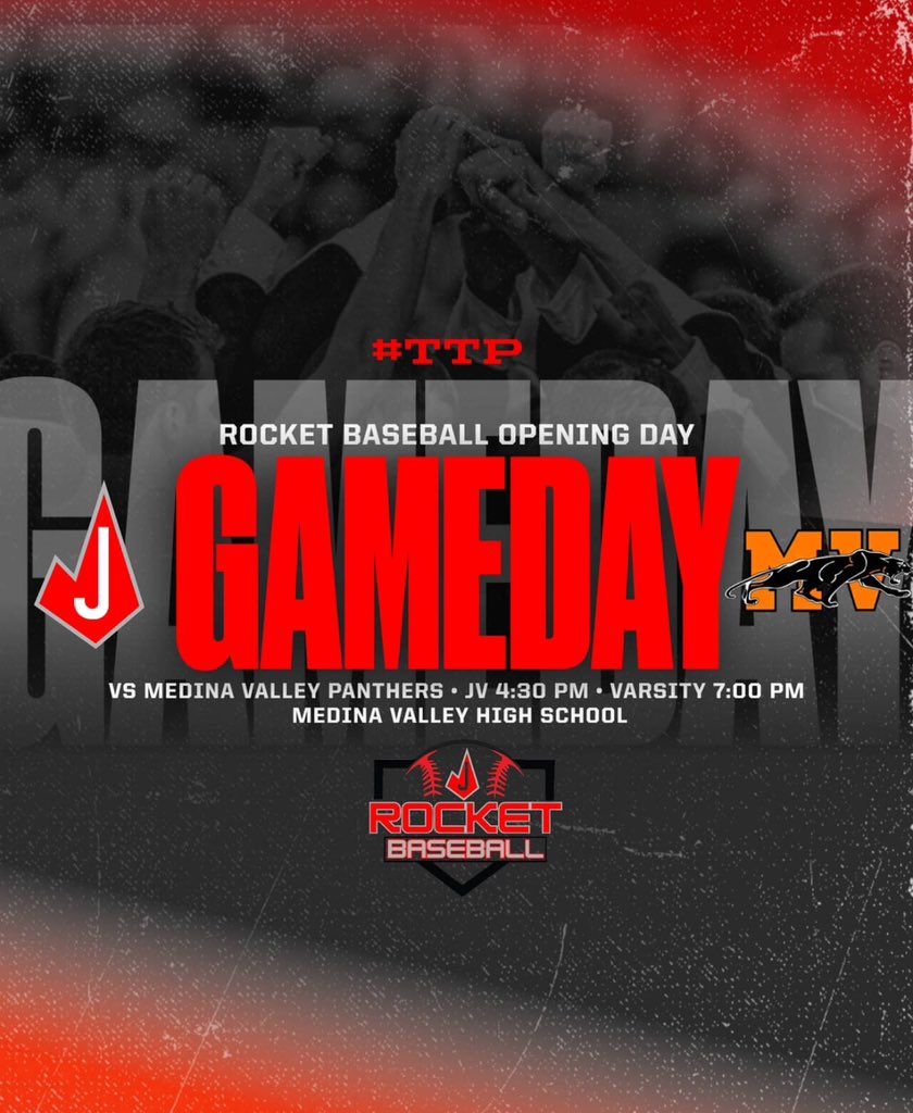 ⚾️🚨 ROCKETS GAME-DAY 🚨⚾️
Judson 🆚 Medina Valley
📅 Monday, February 17, 2025
📍 Castroville, TX
⏰ JV @ 4:30, Varsity @ 7:00
Season Opener tonight at Medina Valley High School, come out and support your Rockets! 🚀 
#TTP #RocketPride