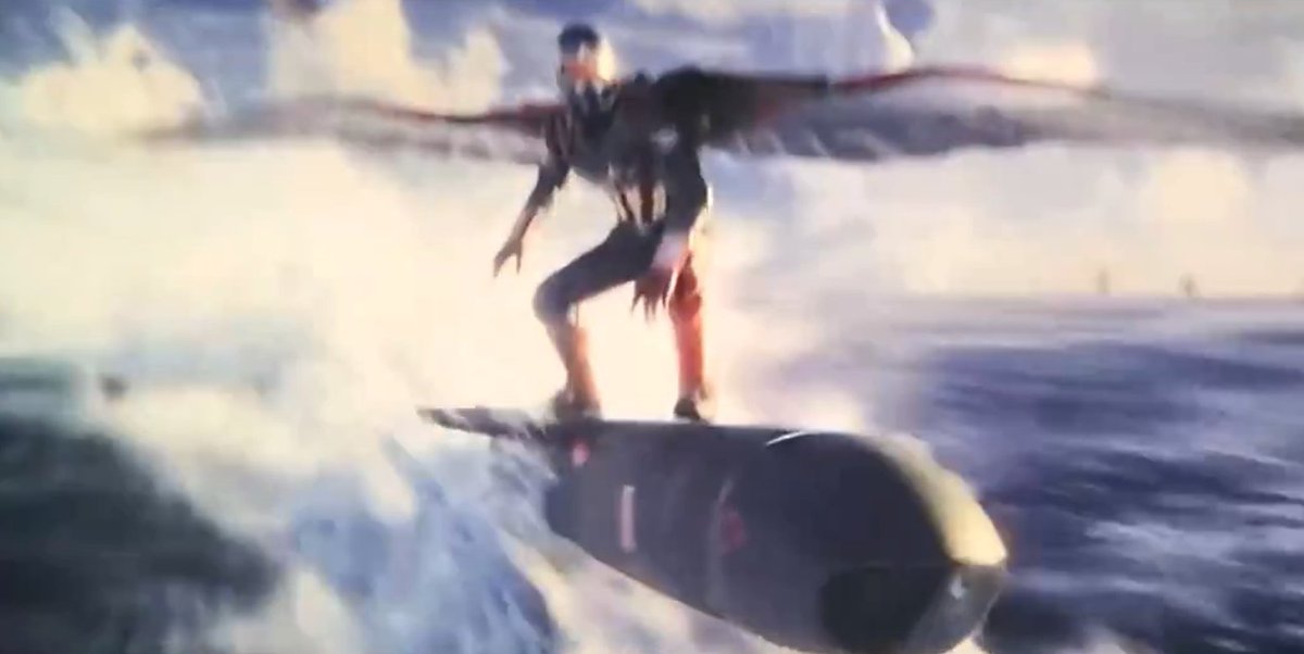 SiteJamesons's tweet photo. Essa cena aqui do Capitão América surfando em um míssil merece o selo "absolute cinema" de qualidade. https://t.co/dsTqUuBbGt
