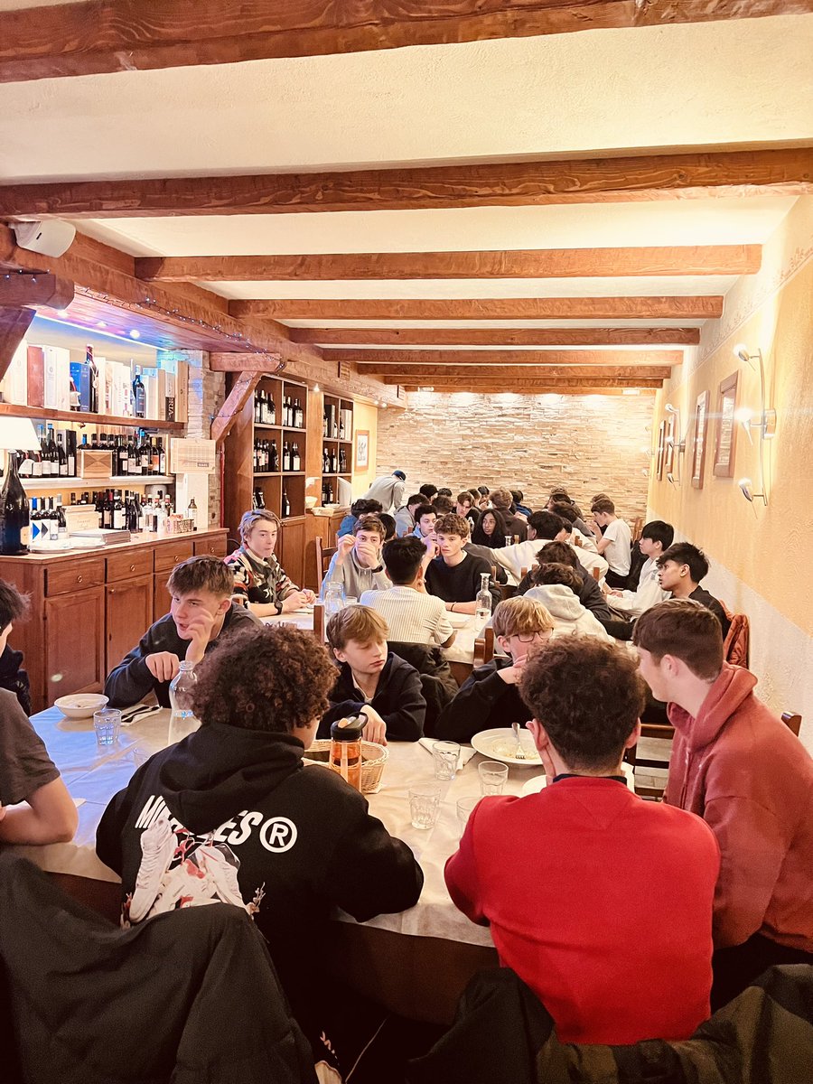 The only thing our Senior Ski tour students have commented on more than the snow is the meals, which have in short been exceptional from my 25 years of experience! #feedanarmy  #emptyplates #foodisfuel #complimentstothechief