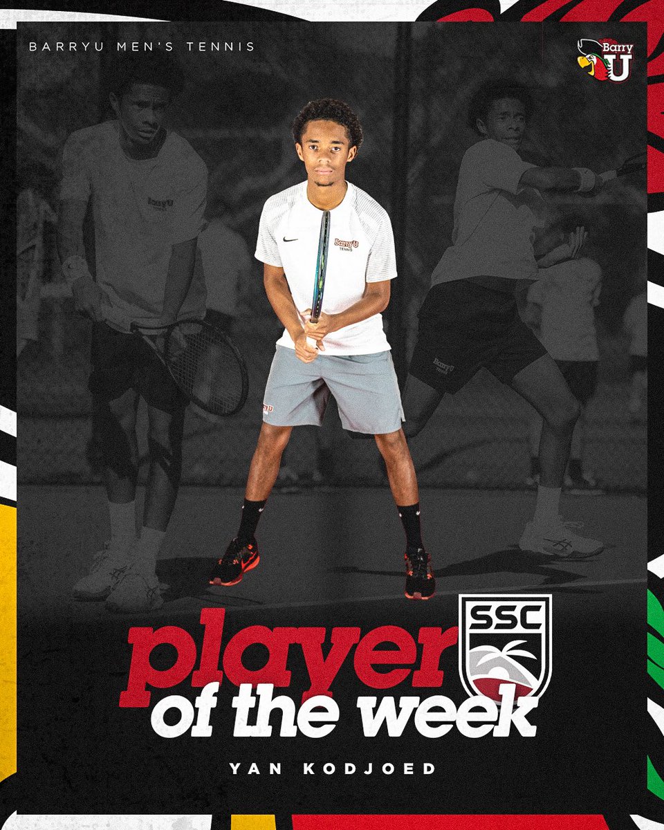 The Bucs bring home 𝙏𝙃𝙍𝙀𝙀 <a href="/D2SSC/">Sunshine State Conference</a> weekly honors! 🤩

🥎 - Becka Mellor, Player
🏀 - Kayla Lindsay, Def. Player
🎾 - Yan Kodjoed, Player

#GoBarryBucs