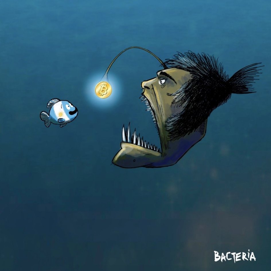 ZuritaCarpio's tweet photo. "La trampa” 
por Bacteria  
#Argentina #Milei