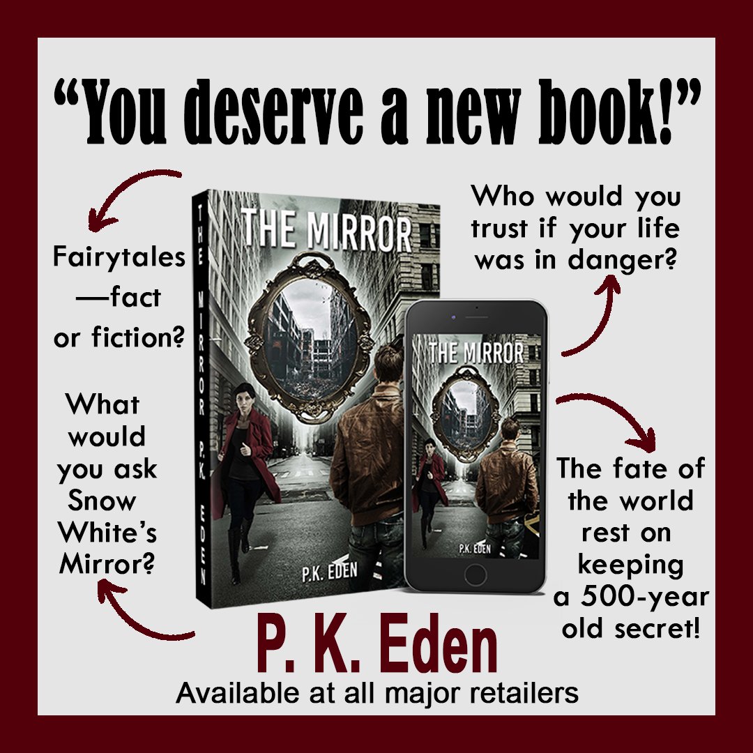 PKEdenAuthor's tweet photo. How was your Monday? Are you wishing it was Friday 5pm too?
#Monday #Friday5pm #wishing #read #reading #TheMirrorbyPKEden #TheWildRosePress #booklover #booktwitter #Fairytales #urbanfantasy #mustread https://t.co/RMFlqDVy7t https://t.co/7sMxoaO3Ds