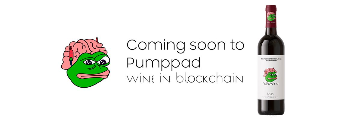winepepu's tweet photo. Launch coming to PUMPPAD. 

Channel: https://t.co/WbW4ULCog3 
Open Chat: https://t.co/sT7F0fAYoH
X: @winepepu

#pepu #pepeunchained #pumppad #pepuwine https://t.co/E8G4zikIHt