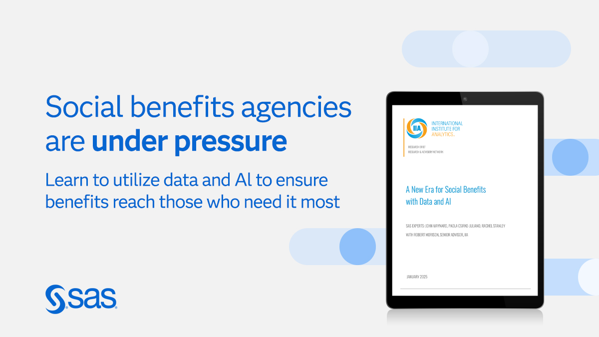 Explore how data and AI can revolutionize social benefits systems worldwide! Our latest report from @IIAnalytics outlines strategies to ​leverage data and AI to create a more responsive, productive, and equitable social benefits system. #SocialBenefits #AI #DataForGood