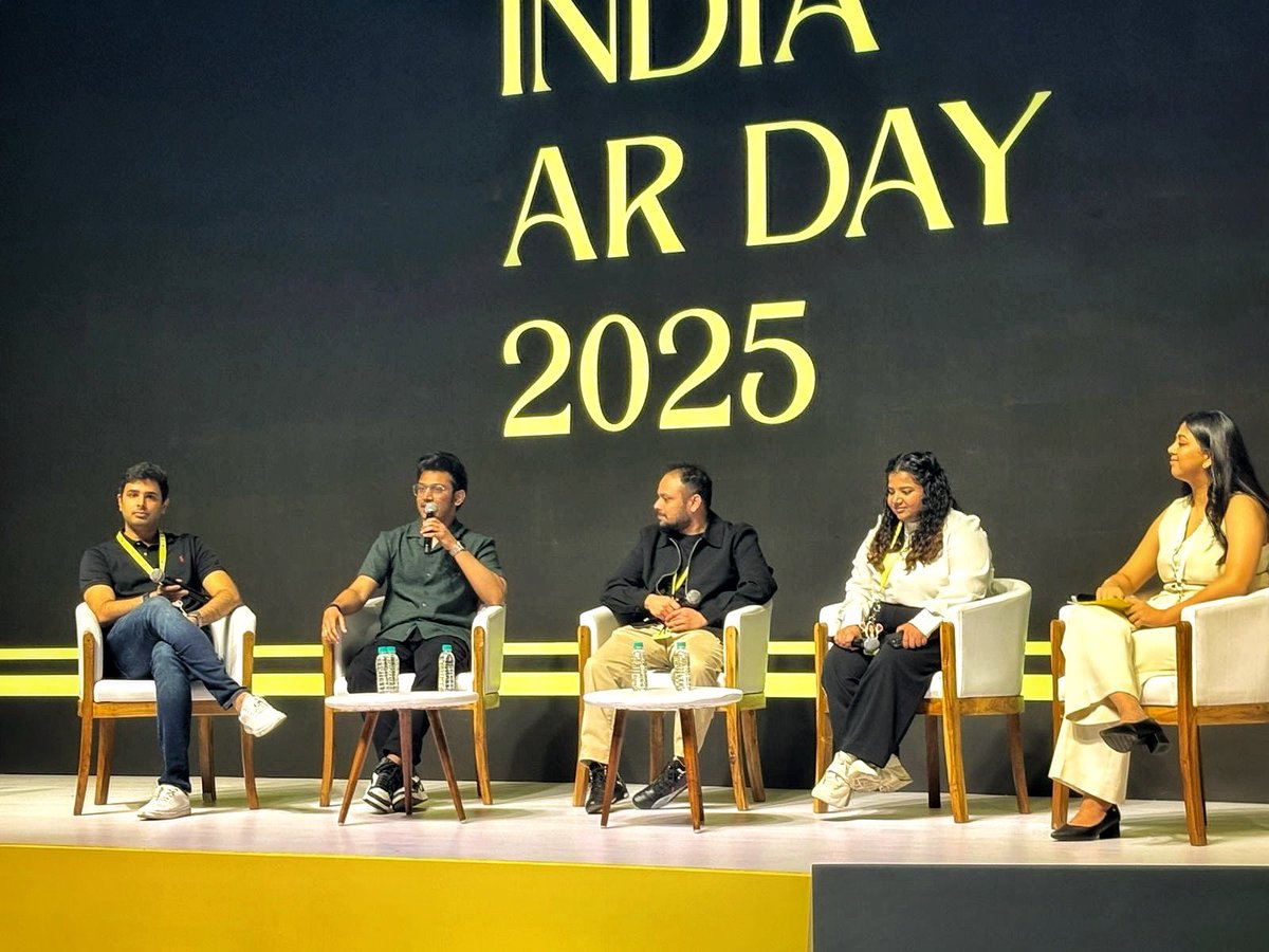 Attended <a href="/Snap/">Snap Inc.</a> #India AR Day 2025

- Won Best #Viral #Lens #Award
- #Panelist on "From Side Hustle to Main Hustle"
- Tried Snap #Spectacles &amp; Snap Mirrors
- Met fellow #creators &amp; Snap #Team

Huge thanks to the #Snap team for this #event

#SnapAR #Event <a href="/SnapAR/">Snap AR</a> #Snapchat #Winner