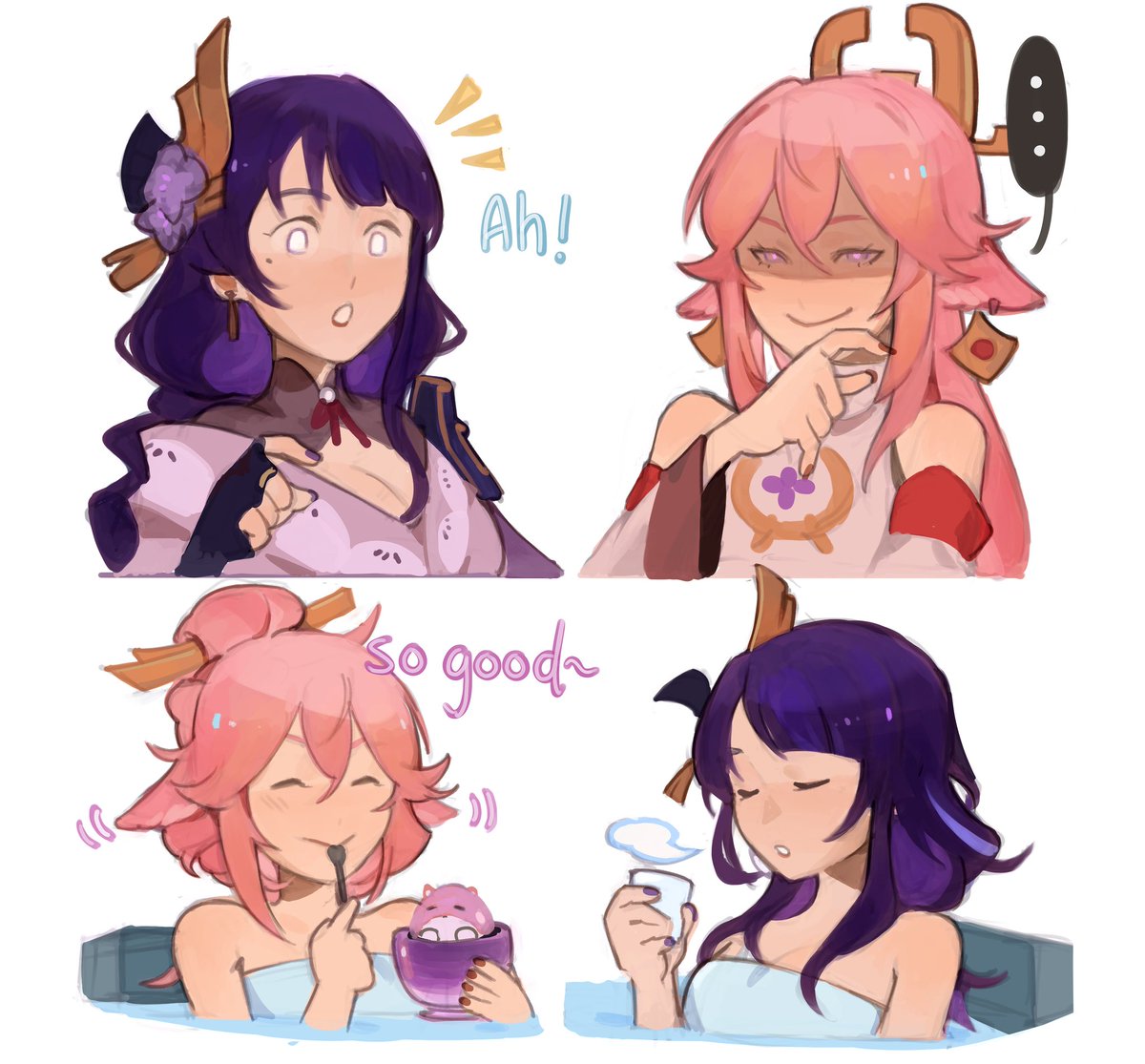 Oh pink and dark hair couples, you are so very dear to me