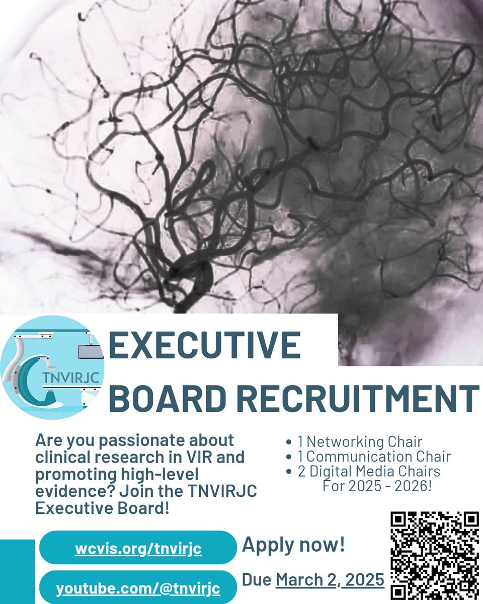 🚨ATTENTION🚨 We are currently seeking motivated medical students to fill the Executive Board for 2025-2026! We have 4 positions available &amp; highly encourage anyone passionate about VIR to apply!

Apply here: forms.gle/Bb4H6p1qYTzDda…

We look forward to reading your applications!