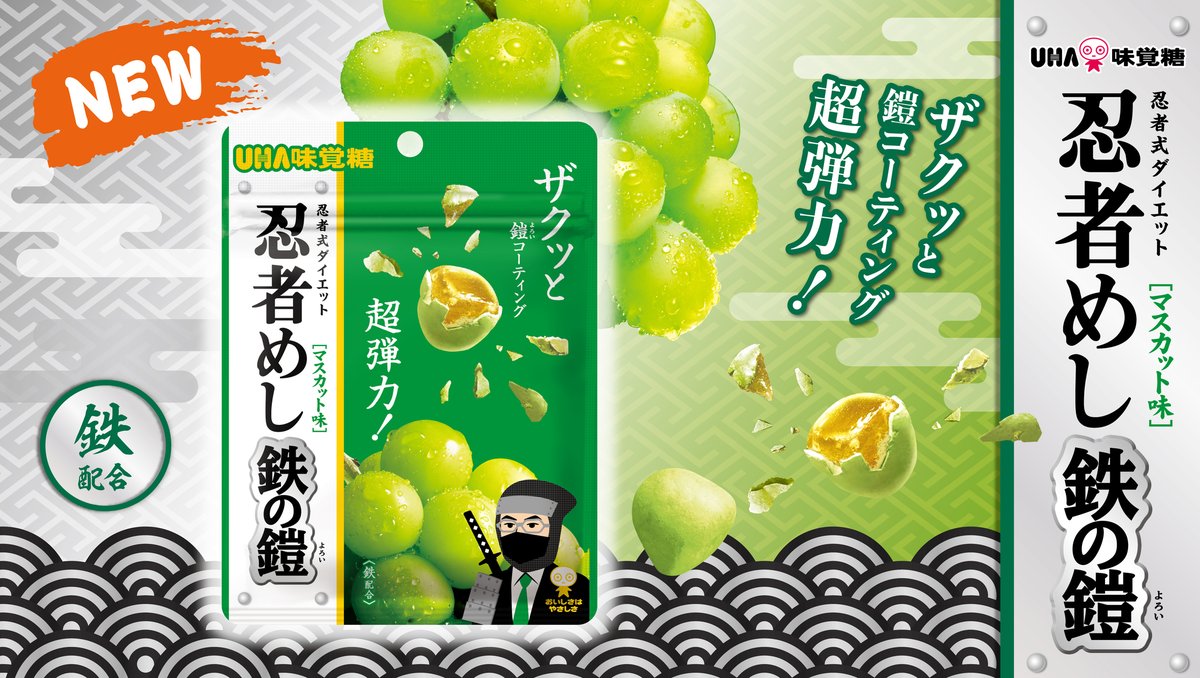 忍者めし 鉄の鎧 責め立てる マスカット味 22g 忍者めし 鉄の鎧 責め立てる マスカット味 22g
