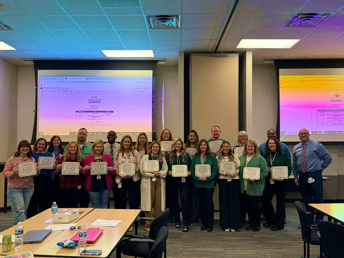 RockwallISD_Academics (@risd_academics) on Twitter photo Congrats to the 2024-25 Class of Aspiring Administrators. What an amazing group of <a href="/rockwallschools/">Rockwall ISD</a> leaders. Congrats to the 2024-25 Class of Aspiring Administrators. What an amazing group of <a href="/rockwallschools/">Rockwall ISD</a> leaders.
