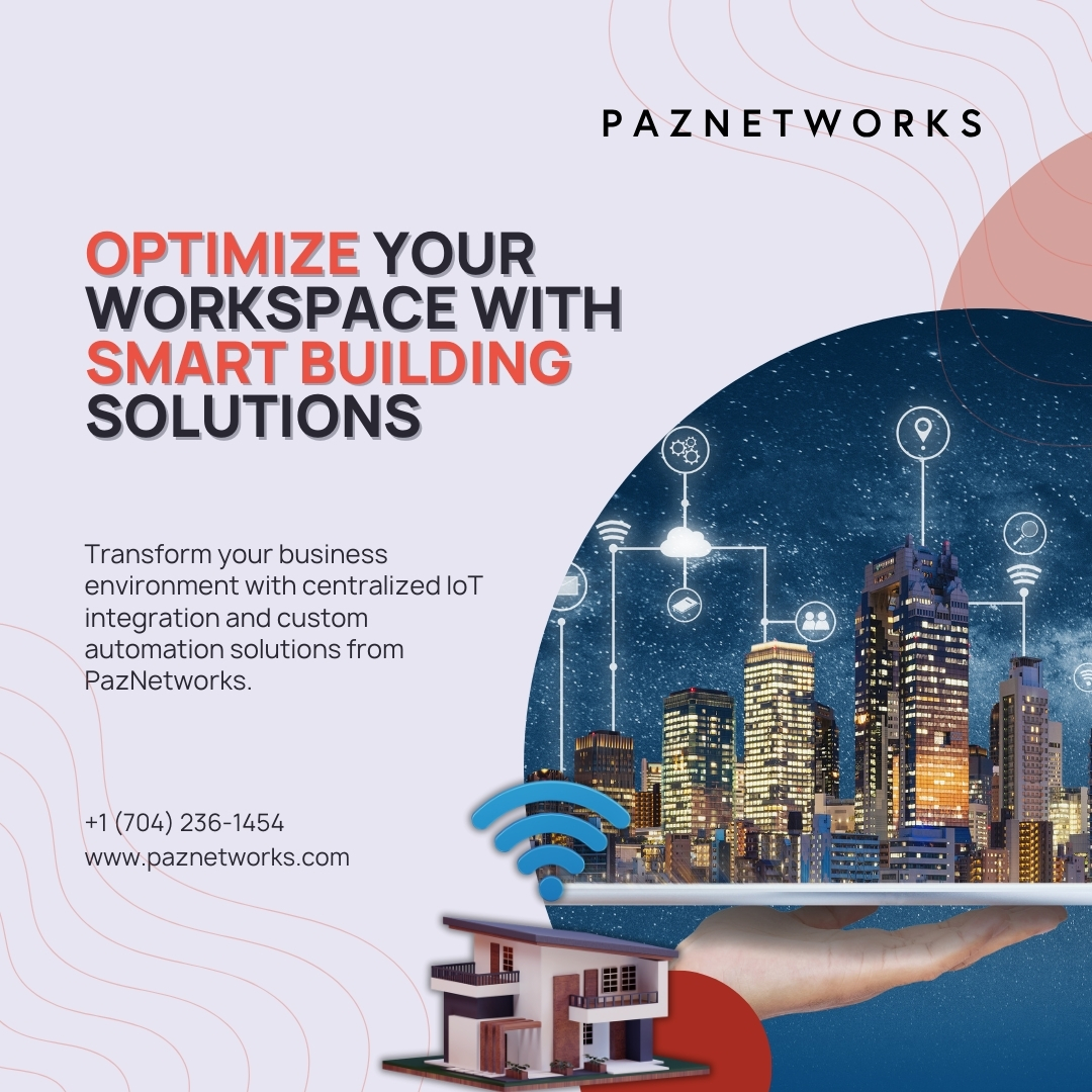 PazNetWorks's tweet photo. 🏢 Optimize Your Workspace with Smart Building Solutions

Transform your business environment with centralized IoT integration and custom automation solutions from PazNetworks. 

💡 Find out more: https://t.co/ljTA8IxCef 
#SmartBuilding #IoTIntegration #PazNetworks https://t.co/F7H12eV4ba