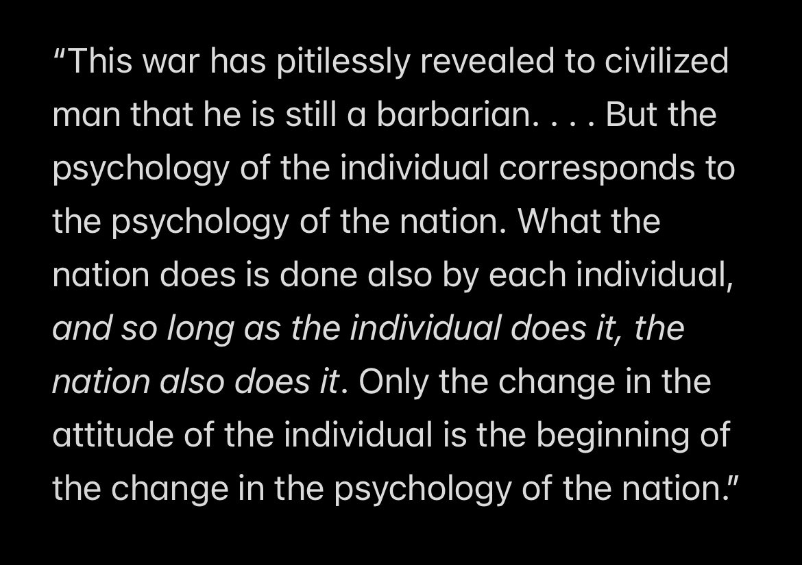 “…so long as the individual does it, the nation also does it…”

Carl Jung, The Psychology of the Unconscious Processes
