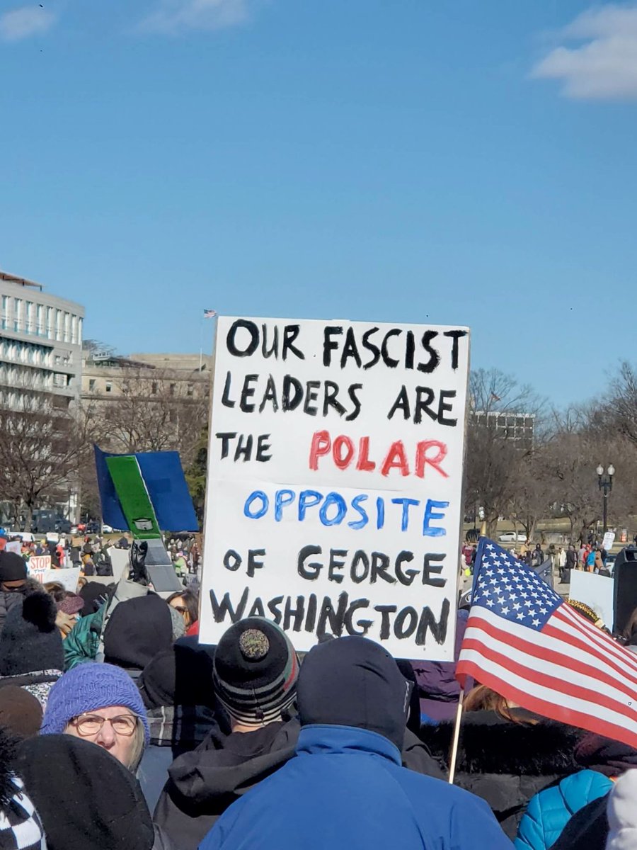 whitemalevoter's tweet photo. seen at the DC #50501 protest today at the National Mall Capitol reflecting pool.

F-Elon!  #FascistTrump

Stop the #trumpmuskCoup https://t.co/alCzp7eD6A