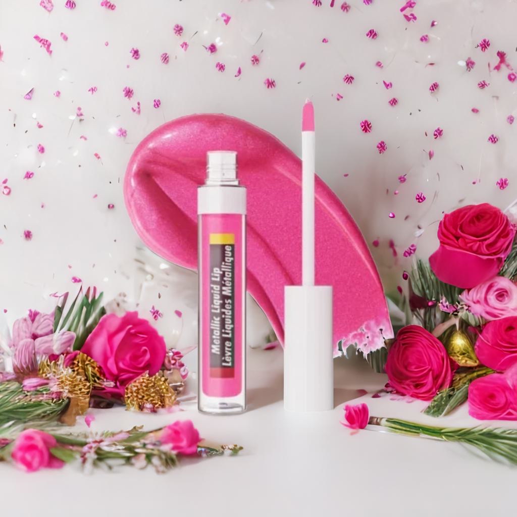 The BLACK RADIANCE® @blackradiancebeauty X Cross Colours™ <a href="/crosscoloursla/">CrossColoursLA</a> Metallic Liquid Lip - Fresh Drip Pink Metallic Liquid Lip amplifies lips w/vivid metallic pink intensity. The formula drenches lips with moisture-rich color and sparkling effects that won't skip a beat.✨