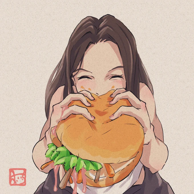 #思いっきり食べたい女の子 ごちゃごちゃうるさいなぁ!わたしはまわりを気にせず、なんだって思いっきり食べたいのだ! 