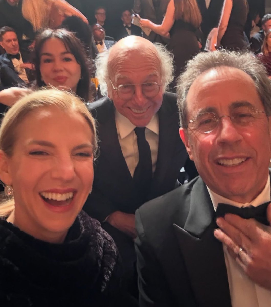 I love this picture of these three proud Jews—Jerry Seinfeld, Jessica  Seinfeld \u0026 Larry David. I just wish Larry was as pro-Israel and vocal as @ JerrySeinfeld… maybe all he needs is some, image size:1060x1200