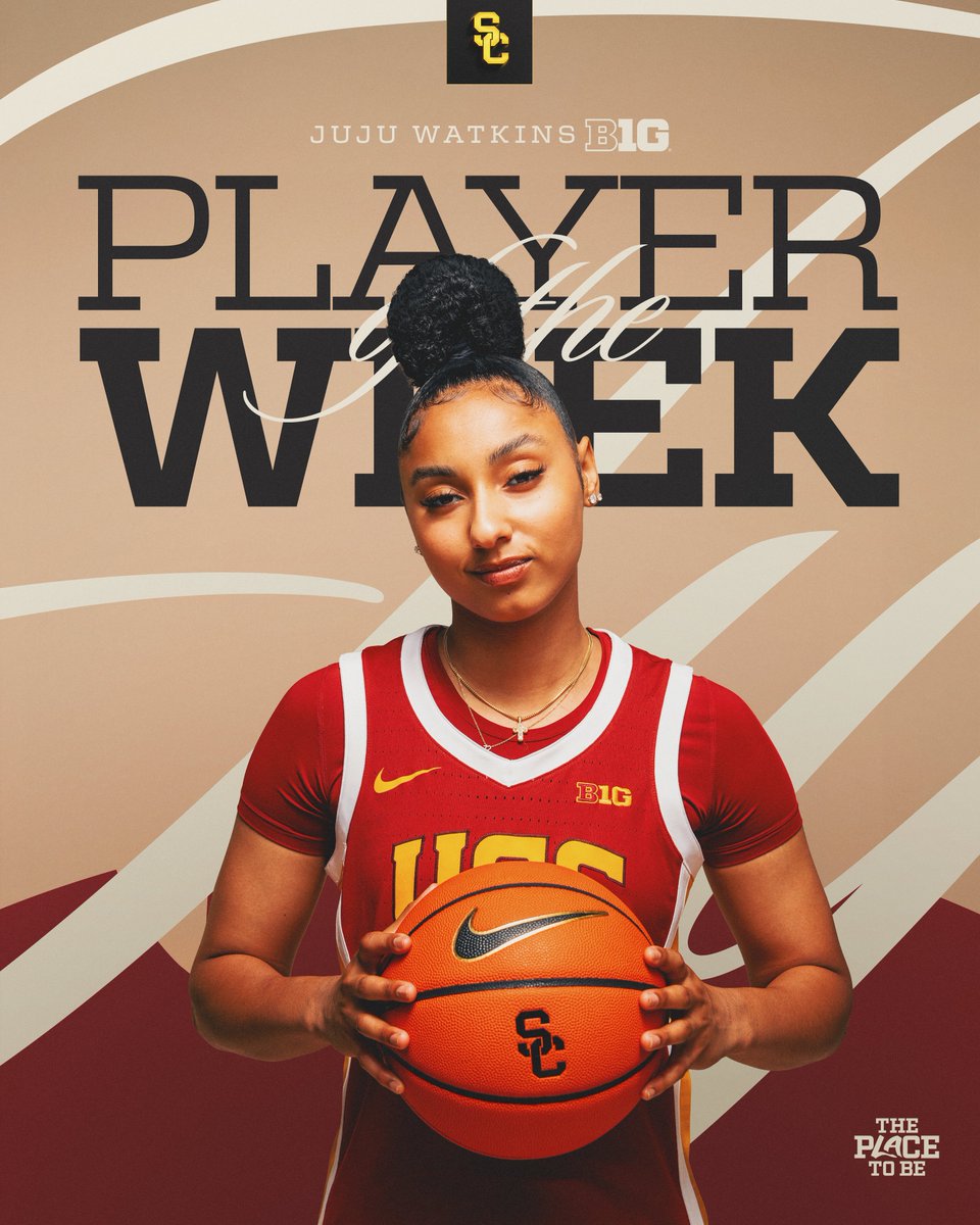 JuJu Watkins has been named the <a href="/B1Gwbball/">Big Ten Women's Basketball</a> Player of the Week for the fifth time this season!

Watkins averaged 27.5 points, 9.5 rebounds and 5.5 assists in our two wins last week ✌️