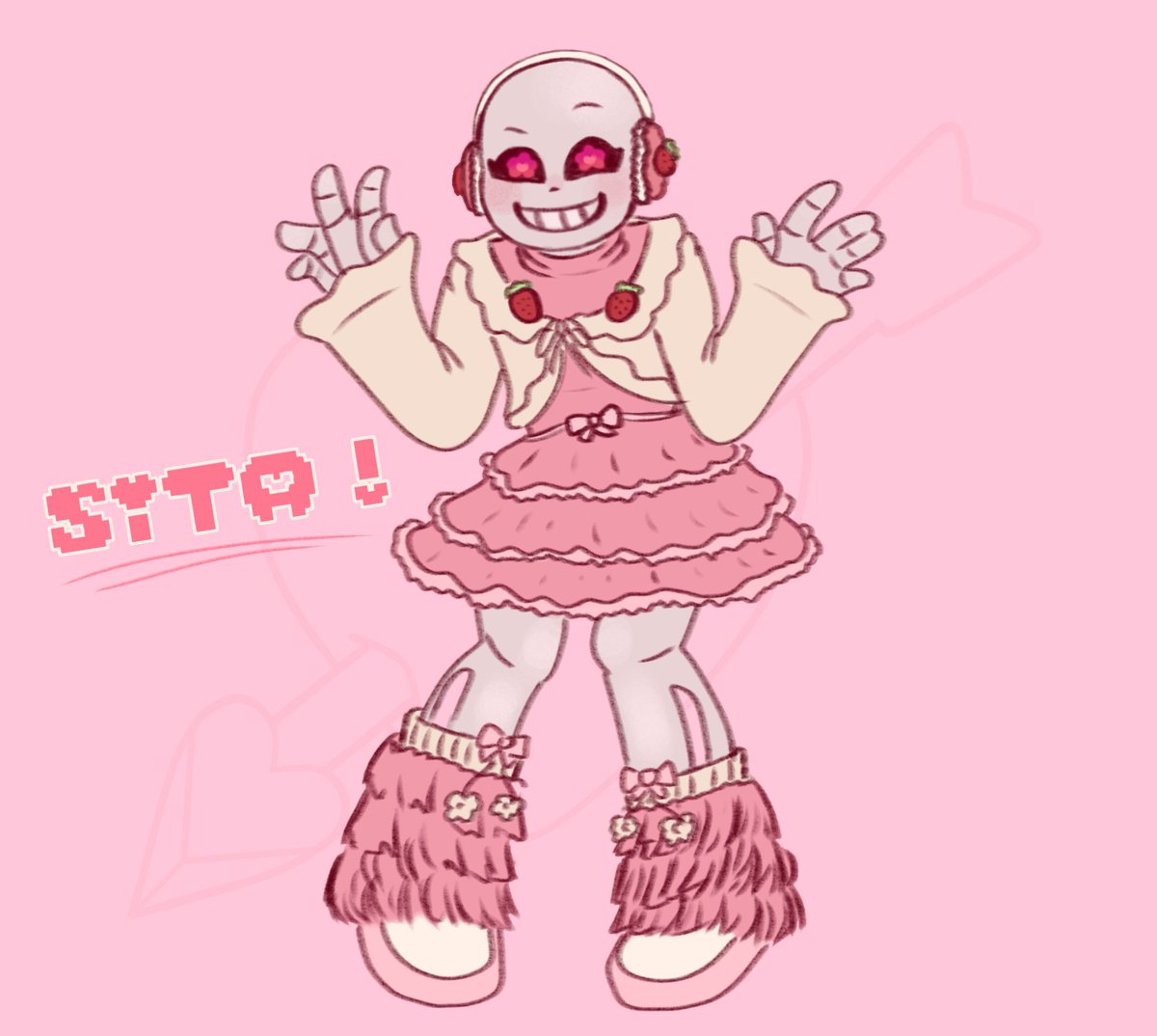 ME0WKYA's tweet photo. phew sorry got side tracked and made a #redvel love kid
shes inspired off of fresas con crema ... ahah https://t.co/lJUkidSEP7