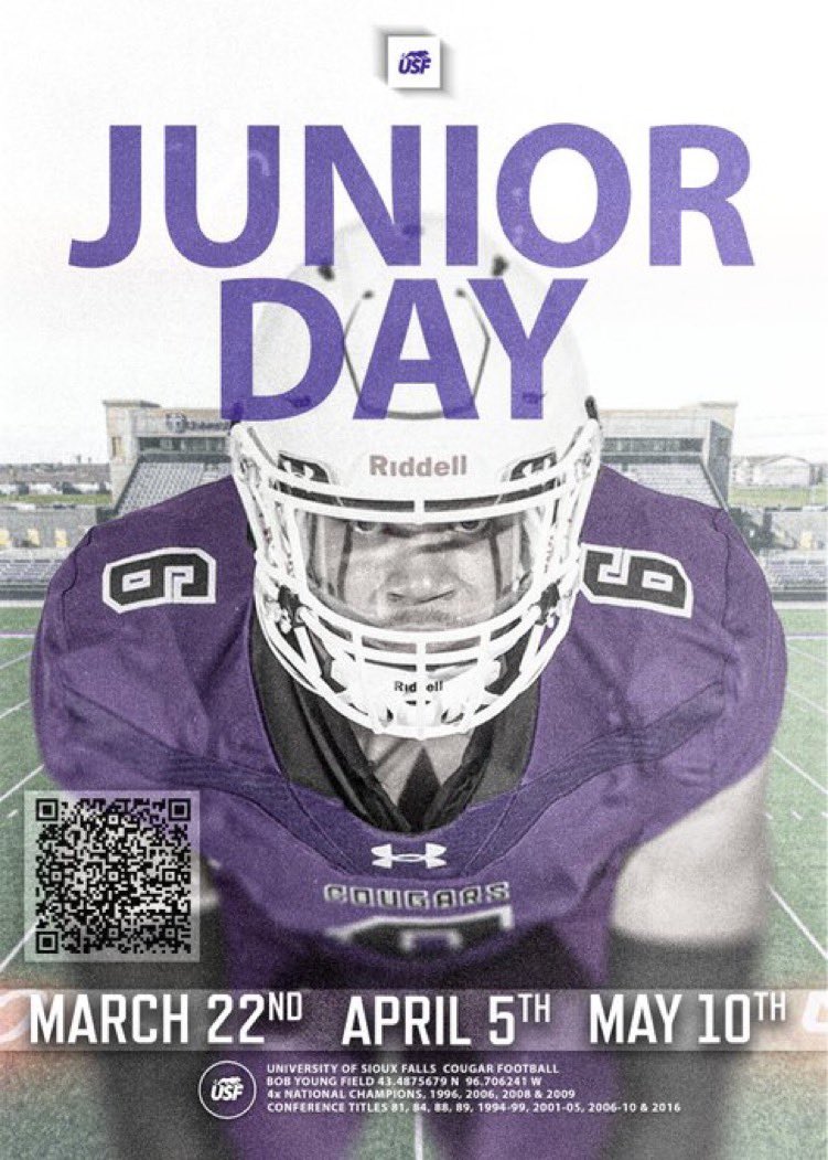 Thank you <a href="/Coach_Boes/">Bryan Boesen</a> for the junior day invite! Can’t wait to get on campus!
<a href="/USFCougarsFB/">USF Football</a> 
<a href="/PrepRedzoneMN/">Prep Redzone Minnesota</a> <a href="/OJW_Scouting/">PrepRedzone Oliver</a> <a href="/CoachSchrenk/">James Schrenk</a>