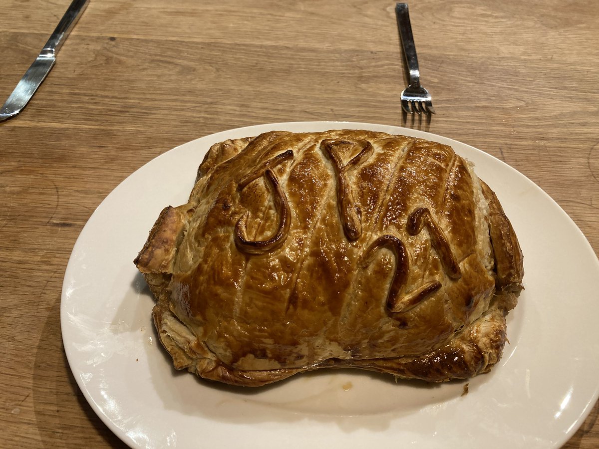 ColemanDennehy's tweet image. Stepson hit 21 today. I did the beef Wellington, his mam was on dessert with a French caramel apple tart. 

He was doing some stone restoration work in a monastery and the monks made him a chicken korma with nan bread for his birthday lunch.
#PureClass