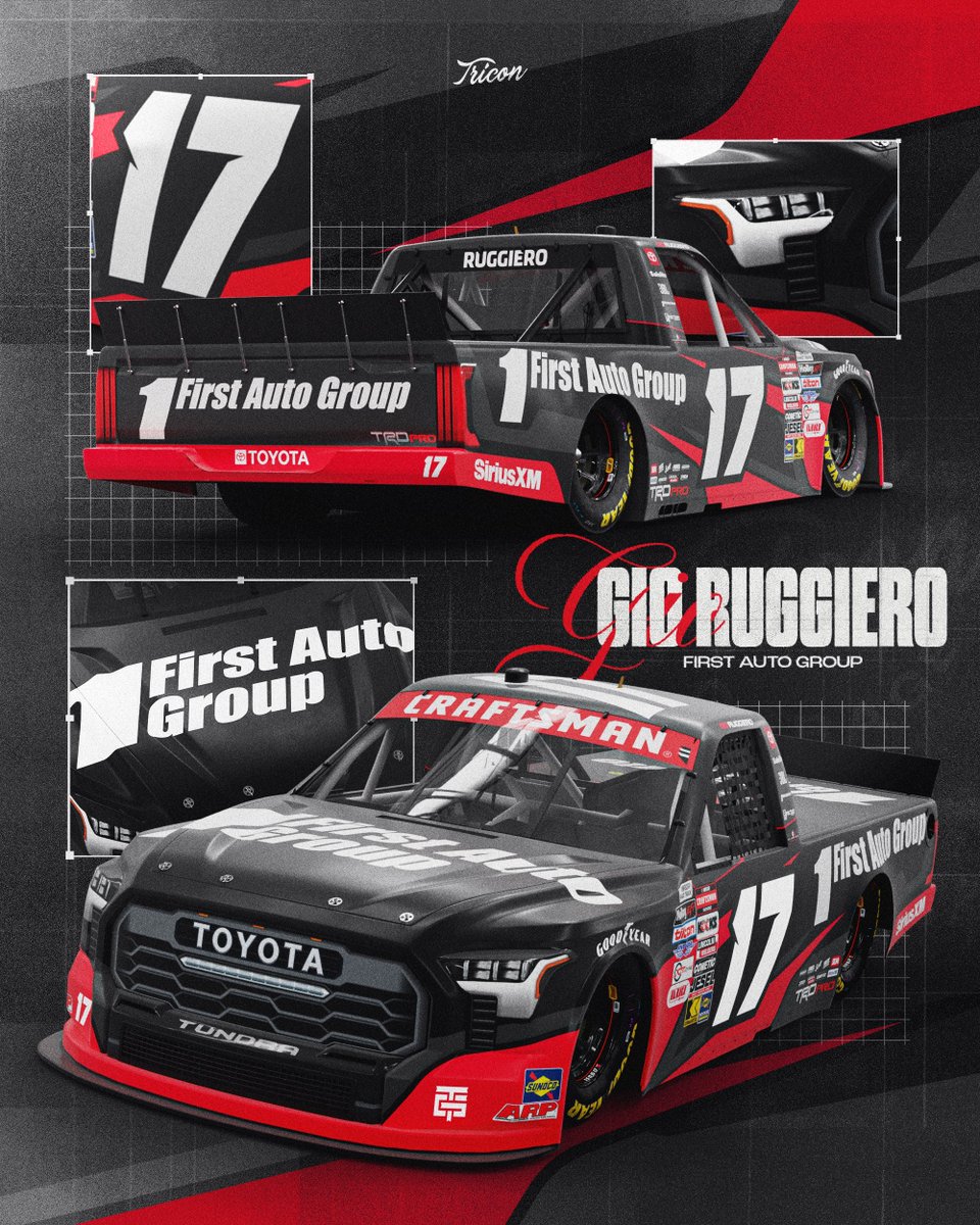 TRICON (@tricongarage) on Twitter photo Fresh look for the 1๏ธโฃ7๏ธโฃ
<a href="/Gio_Ruggiero1/">Giovanni Ruggiero</a> will sport the First Auto Group colors for multiple races starting this weekend in the ATL ๐ฅ Fresh look for the 1๏ธโฃ7๏ธโฃ
<a href="/Gio_Ruggiero1/">Giovanni Ruggiero</a> will sport the First Auto Group colors for multiple races starting this weekend in the ATL ๐ฅ
