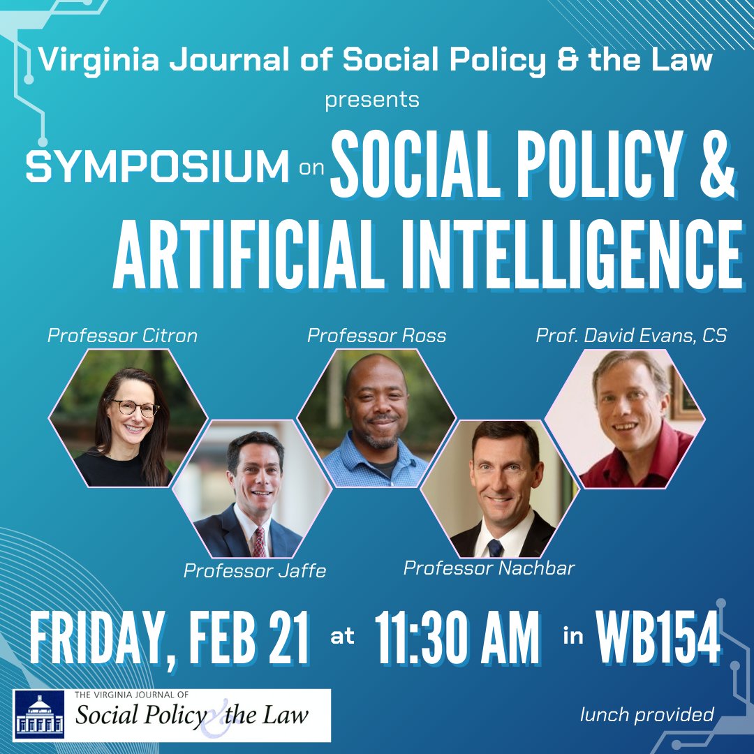This Friday, Feb 21 is our symposium on Social Policy and AI ✨ see you there!