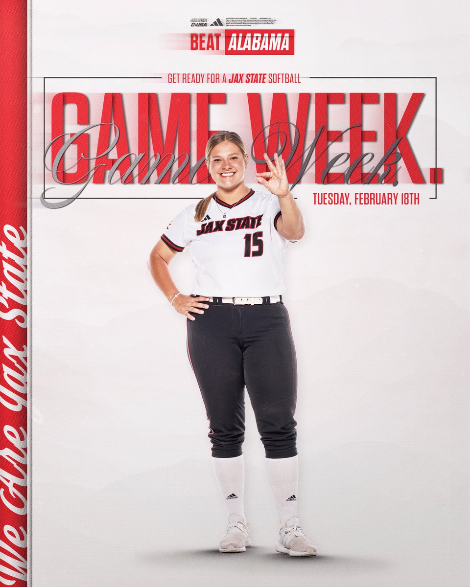 Ready for the Rocket City Softball Showcase 🚀

🗓️ Feb. 18th
🆚 Alabama
📍 Madison, Ala.

#StayCocky 🐔 | #FearTheBeak 👌