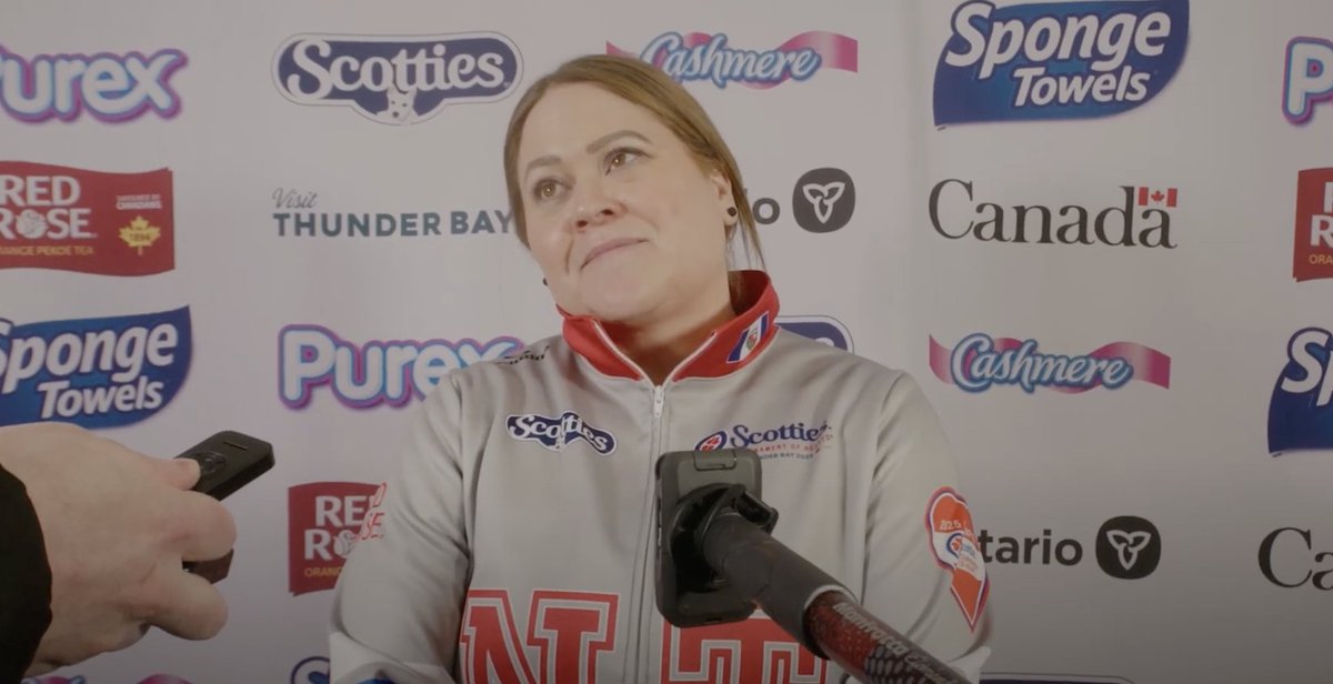 Kerry Galusha of the Northwest Territories had a lot to reflect on after her first win this week. Listen to her chat about her favourite Scotties memories, her legacy and earning a win with her daughter.

Full media scrum ➡️ youtu.be/j3oCQ0swS1M

#STOH2025