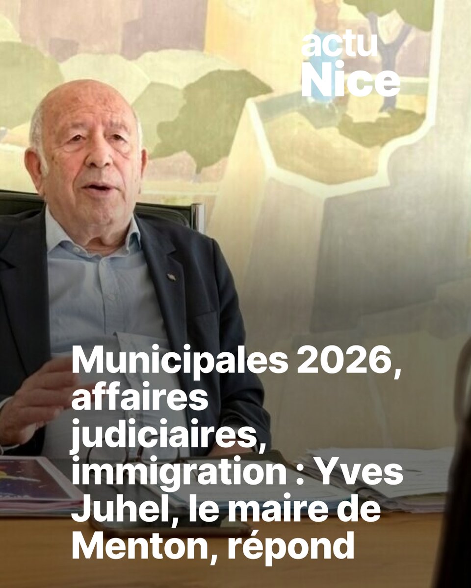 🔴 EXCLUSIF 
Immigration, Municipales 2026, justice, politique... Yves Juhel, le maire de Menton, répond à toutes nos questions dans un long entretien 

 ➡️ l.actu.fr/RKFm