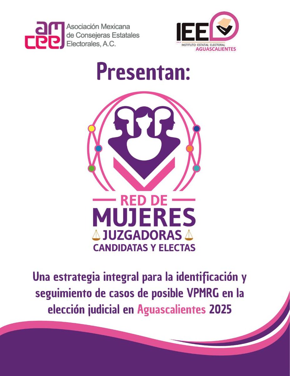 #AMCEE impulsará la Red de Mujeres Juzgadoras Candidatas al interior de los OPLES para las #EleccionesDelPoderJudicial, con la finalidad de dar seguimiento e identificar casos de posible #VPMRG y brindar acompañamiento para la presentación de la denuncia correspondiente 👩