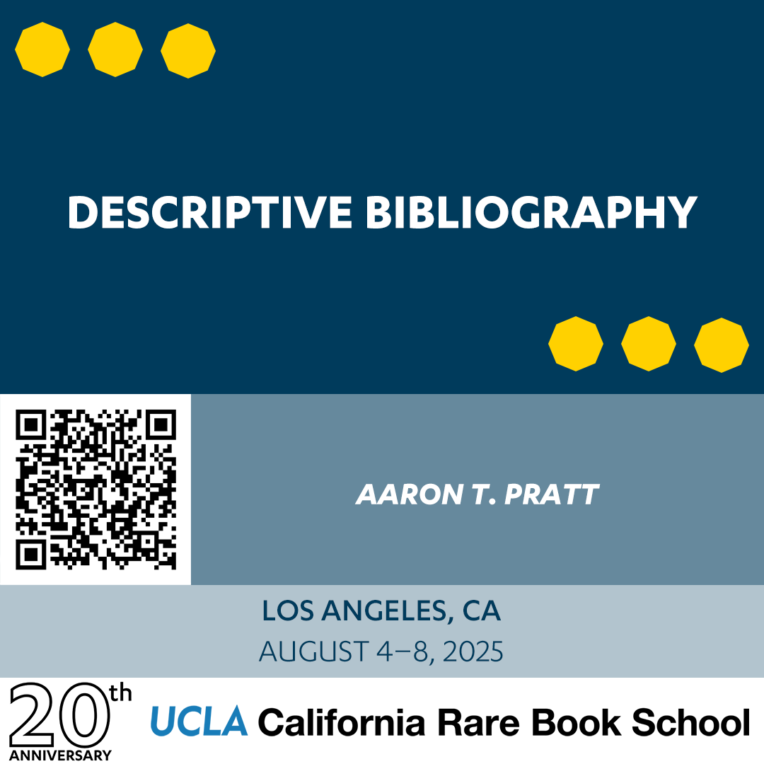 Join this introductory course to dive deep into the fascinating world of bibliographical descriptions! Perfect for scholars and book lovers alike, enhance your skills in understanding book structures.

#Bibliography #BookLovers #DescriptiveBibliography