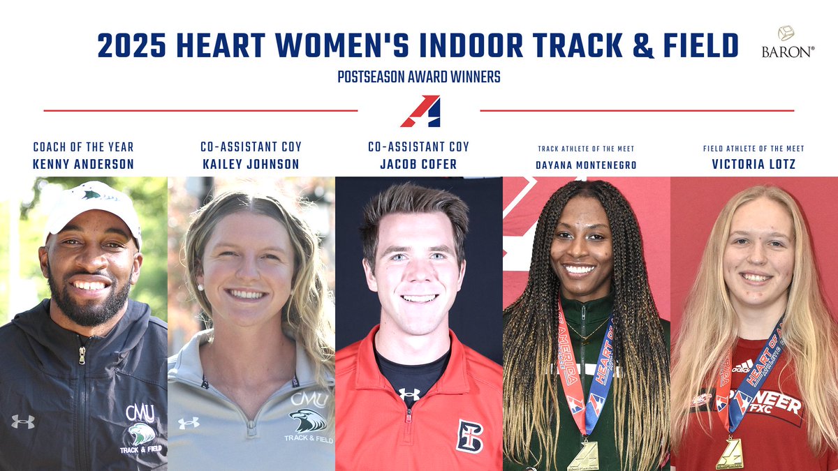 TheHeartConf's tweet photo. WOMEN'S INDOOR TRACK &amp; FIELD, Congratulations to the 2025 Heart Women's Indoor Track &amp; Field Postseason Award Winners!

https://t.co/XJHbF4XN8O https://t.co/Wl1XkprDV6