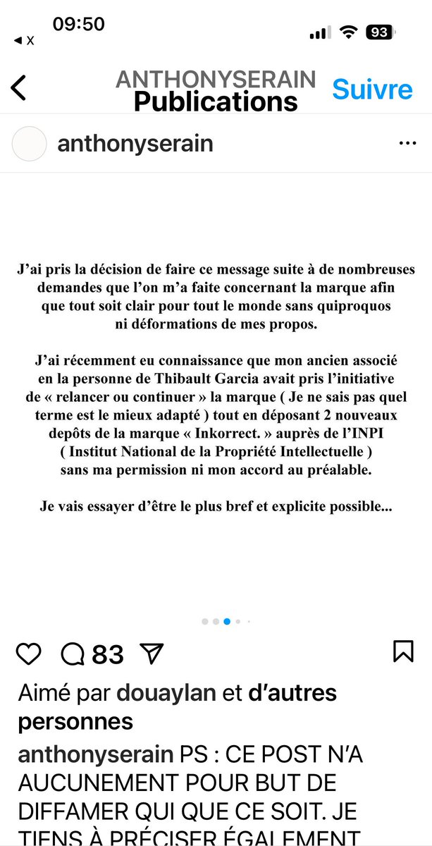 MSister0001's tweet image. Certes, #ThibaultGarcia parfois le hasard du calendrier peut faire des siennes mais .. il y a quelques jours #AnthonySerain le fondateur en 2017 de #Inkorrect.  a fait ce communiqué