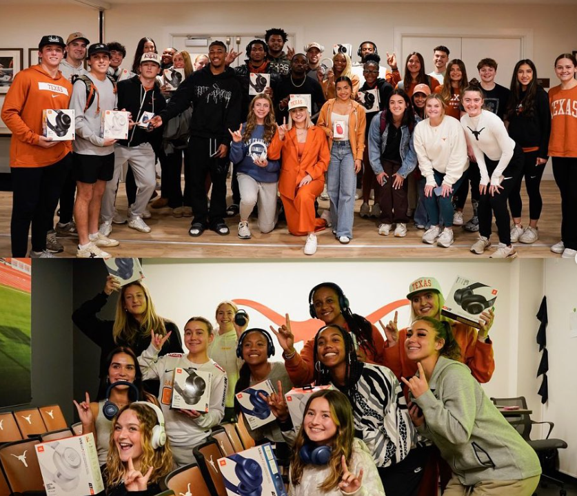 be4evertexas's tweet image. Thank you to @sambgreen & @JBLaudio for helping us teach the @TexasLonghorns student-athletes how to create content on social media platforms and navigate a product NIL deal!