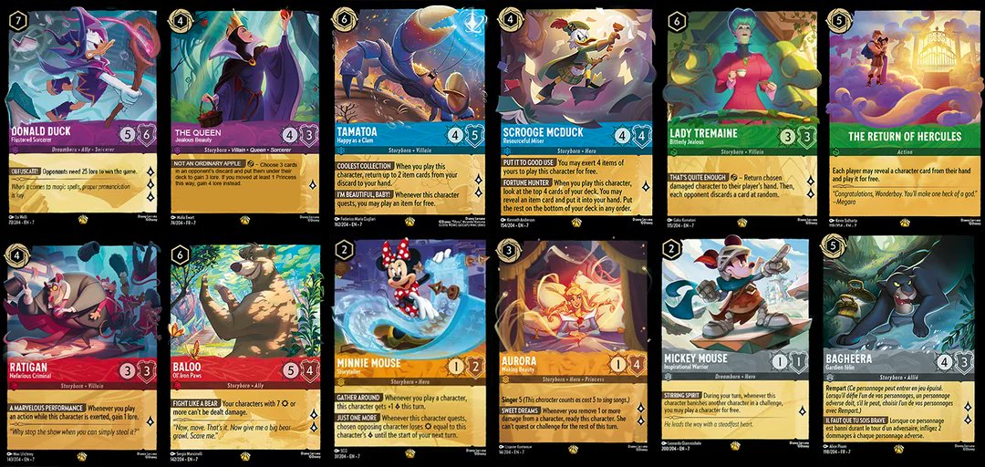 aaronbukalo's tweet photo. #lorcana #set7 all the legendaries https://t.co/YPvMW6OkUa