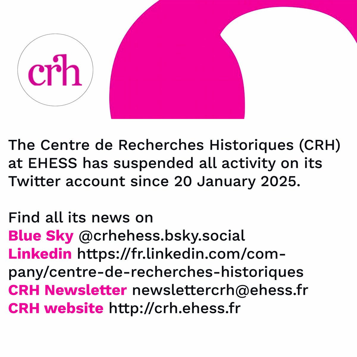 CRH - Centre de Recherches Historiques (@crh_ehess) on Twitter photo  CRH - Centre de Recherches Historiques (@crh_ehess) on Twitter photo