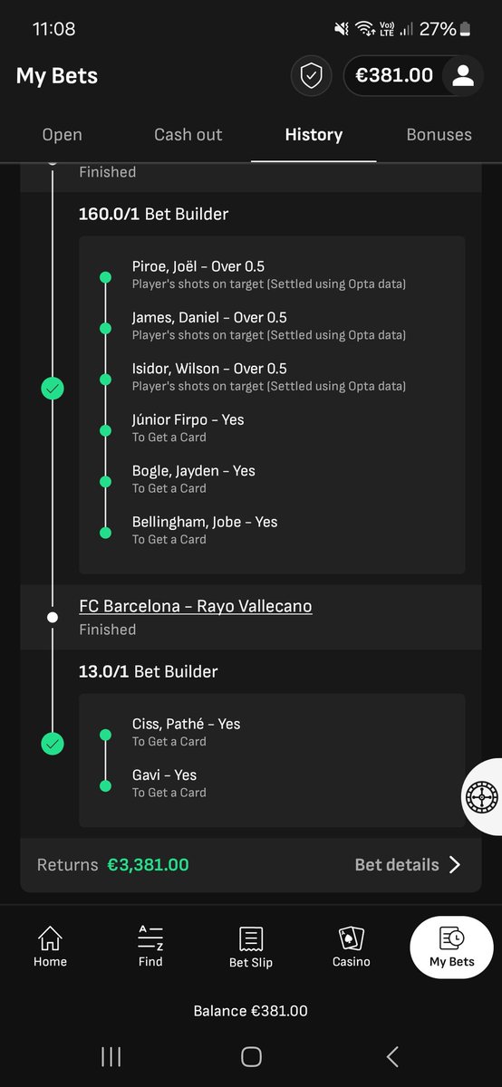 Dutchcurtis's tweet photo. @AndyRobsonTips thank u very much. Used ur cheat sheet I am buzzing. Had €1.50 on this. 93 min card won it for me https://t.co/XgeugN8OkK
