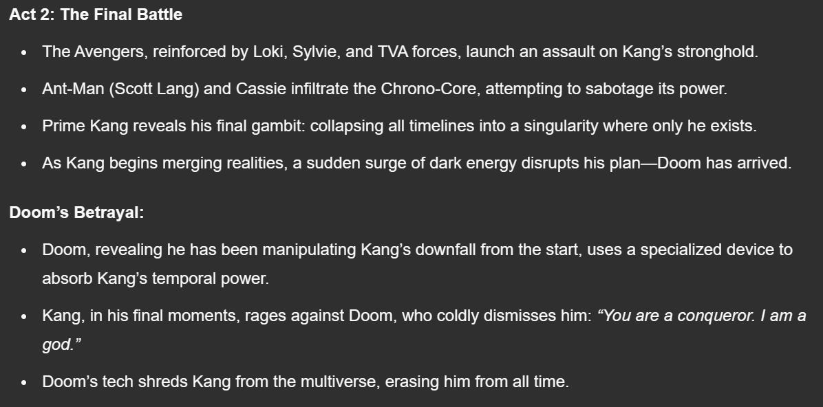 MoNabil1997's tweet photo. I can't stop thinking about how the Multiverse saga would end with ignoring how Kang started it all. Well, I asked AI to wrap his story giving him some background and with some refinements, I think it would be amazing.
@MyTimeToShineH @tydriscoll7 https://t.co/ObN8HhT96q