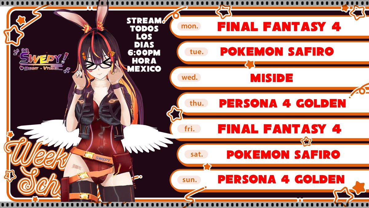 SweppyVT's tweet image. Holis Conejitos 🥕🥕 ya tenemos Horario prometo dese Hoy enfocarme en esos jueguitos y llegar a terminarlos jejejeje 💕💕