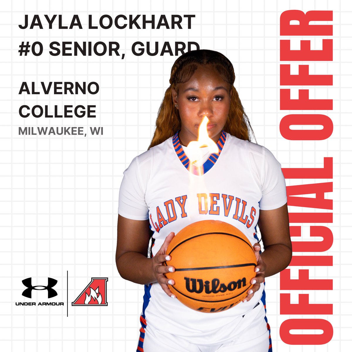 Thank you Alverno College for offering senior guard Jayla Lockhart. 🔥