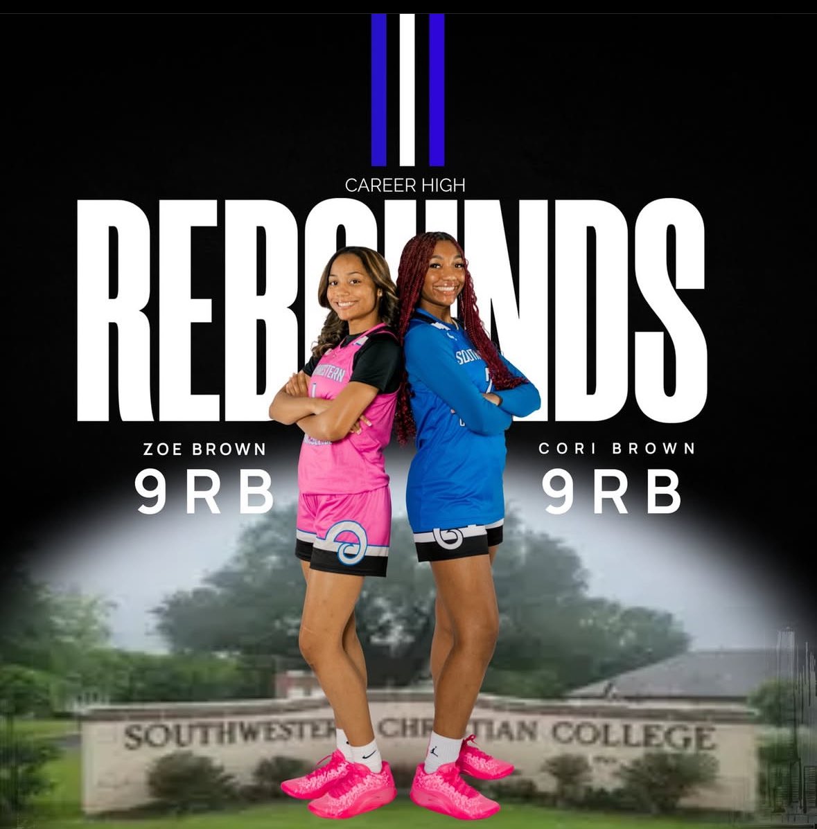 Let's just say yesterday they were double the trouble on the boards! Career High rebounds for <a href="/zoeshantel/">zst</a> <a href="/corilachell/">Cori Brown</a>