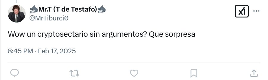 Estimado <a href="/MrTiburci0/">🦈Mr.T🦈</a>, no necesito argumentos para hablar de un neandertal... y zurdo.

Te agradezco que me bloquees porque no te aguantas que te digan que sos un zurdo neandertal.