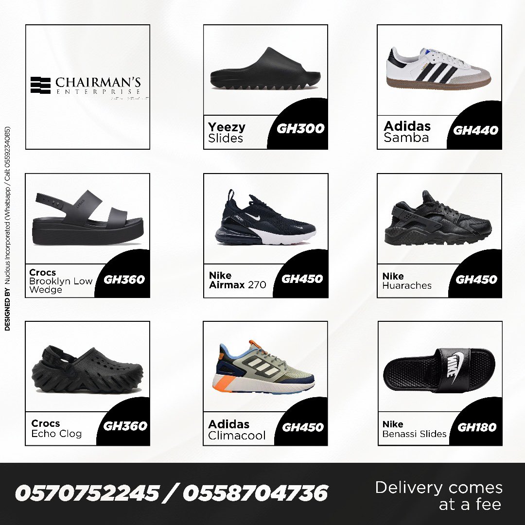 chairman360's tweet photo. 🔥Sneakerheads, this one's for you!
Check out our latest price list and grab your favorite sneakers before they're gone!🔌
Limited stock, best deals!📈
DM to order now!
#SneakerSteals #FreshKicks #fitinstandout #ShopNow
Kindly repost♻️ https://t.co/lGBWSrJ3aA