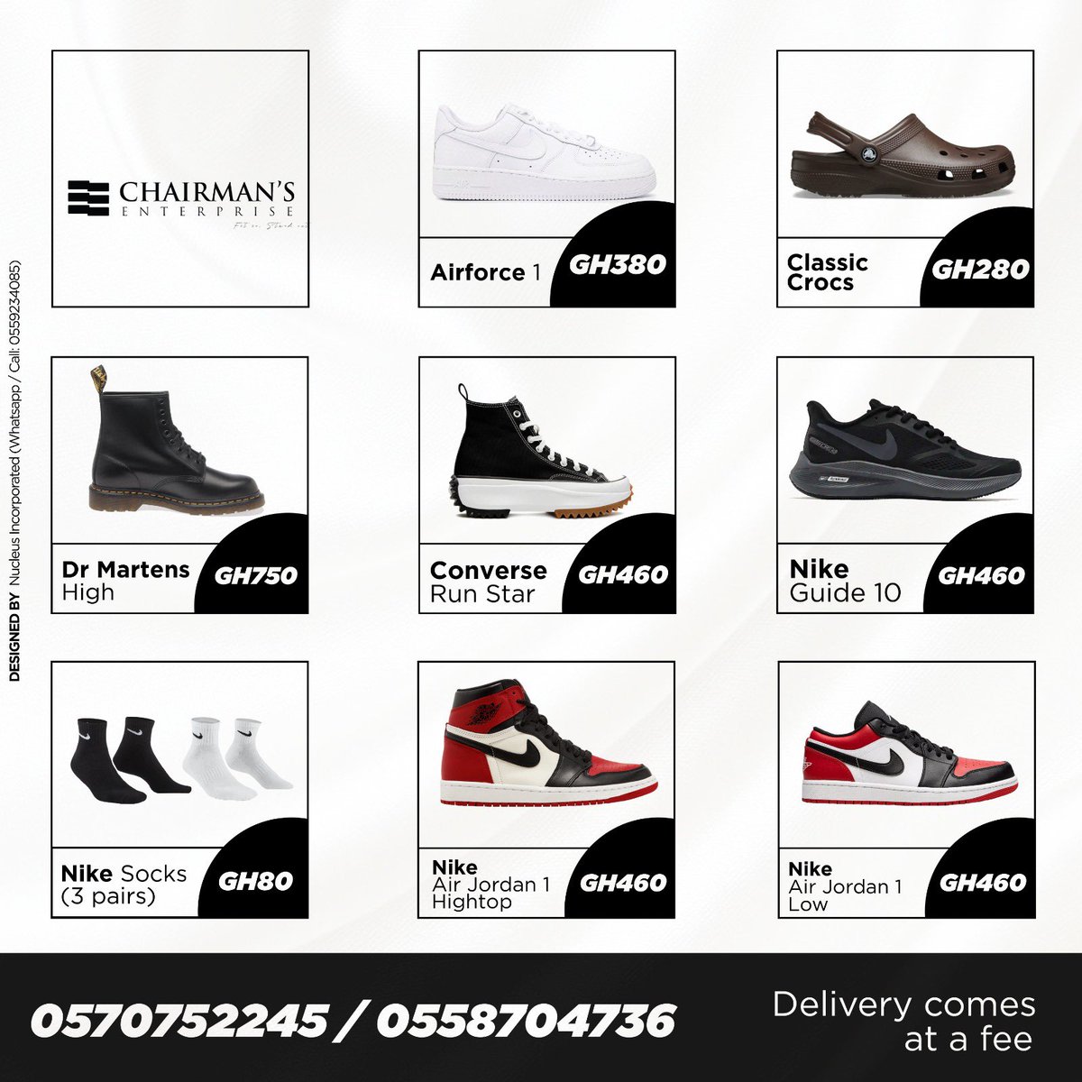 chairman360's tweet photo. 🔥Sneakerheads, this one's for you!
Check out our latest price list and grab your favorite sneakers before they're gone!🔌
Limited stock, best deals!📈
DM to order now!
#SneakerSteals #FreshKicks #fitinstandout #ShopNow
Kindly repost♻️ https://t.co/lGBWSrJ3aA