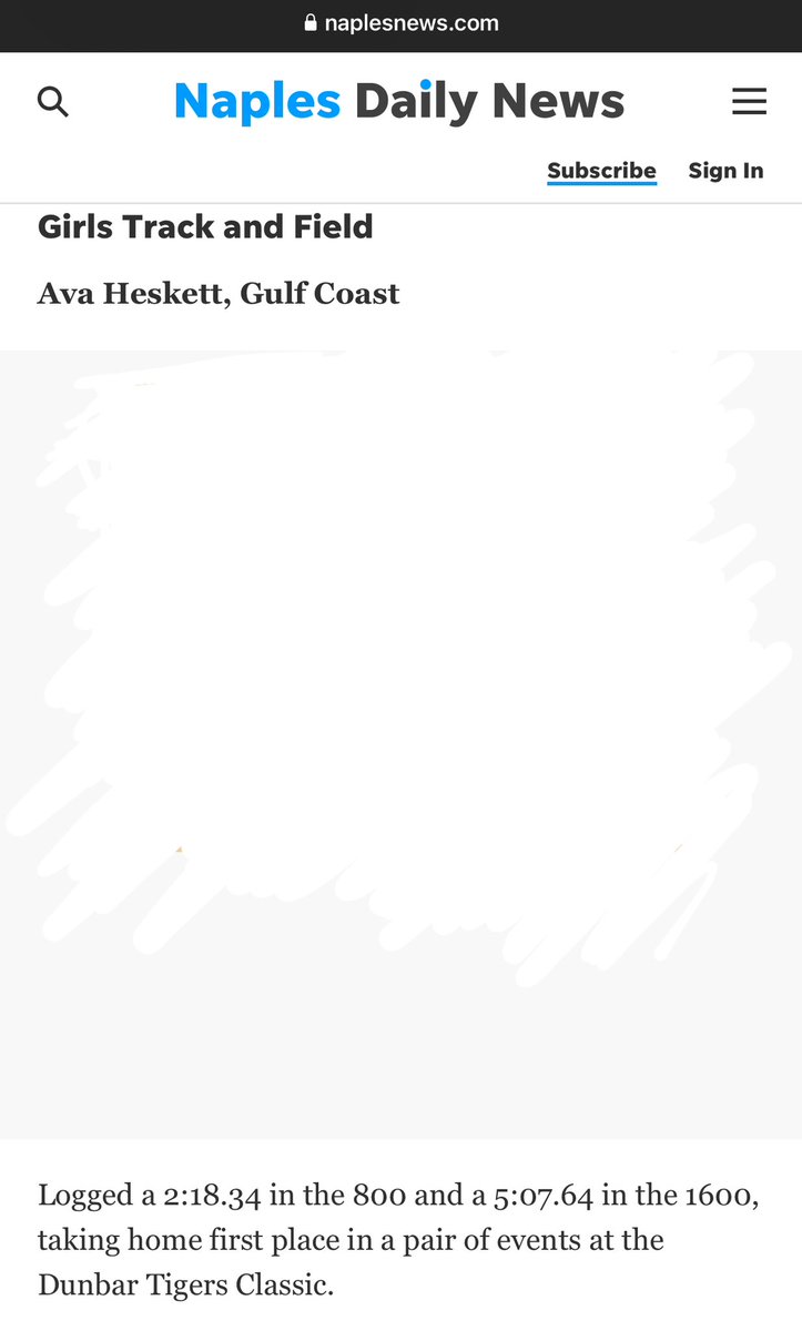 GCHS Shark Insiders (@gcsharkinsider) on Twitter photo Go vote for <a href="/GCSharks/">GCHS Sharks</a> very own Ava Heskett for the SWFL <a href="/NDN_PrepZone/">NDN PrepZone</a> Athlete of the Week!
Ava took home 1st place on 2 separate events this past weekend at the <a href="/DunbarHighFL/">Dunbar High School</a> Tiger Classic! Way to go Ava! 🦈🏃♀️Go Sharks! Go vote for <a href="/GCSharks/">GCHS Sharks</a> very own Ava Heskett for the SWFL <a href="/NDN_PrepZone/">NDN PrepZone</a> Athlete of the Week!
Ava took home 1st place on 2 separate events this past weekend at the <a href="/DunbarHighFL/">Dunbar High School</a> Tiger Classic! Way to go Ava! 🦈🏃♀️Go Sharks!