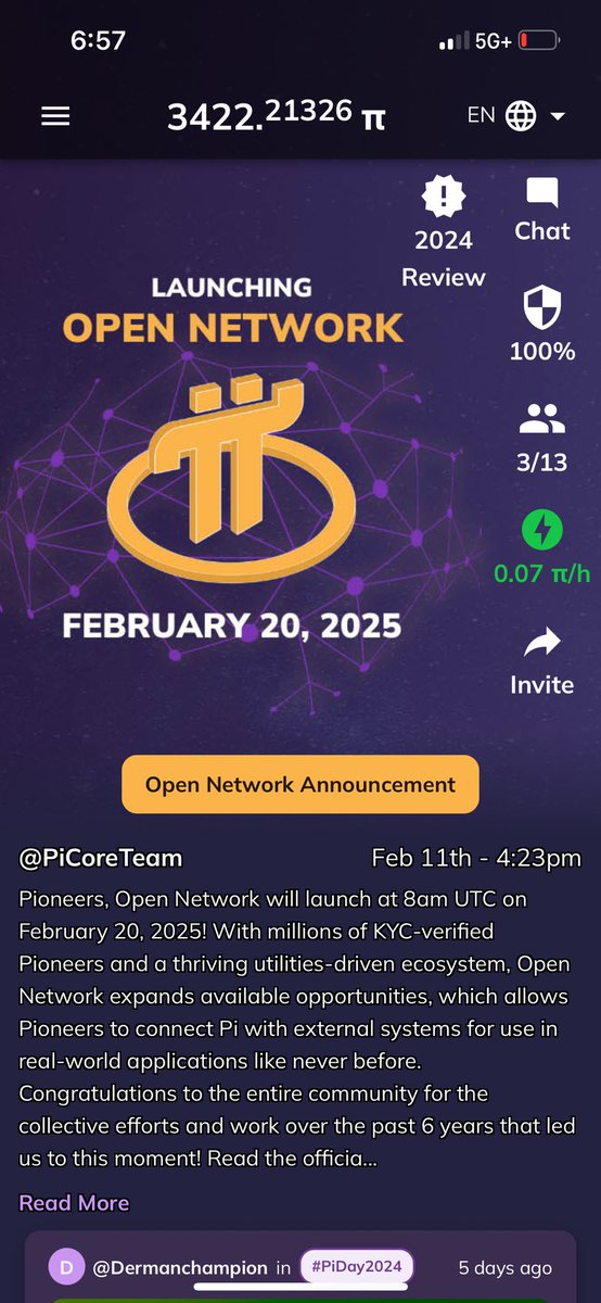 LiftCortex's tweet photo. I 🗣️🔊 #PiNetwork years ago!

#MAINNET 3 days!

Pi is #cryptocurrency created by Stanford PhDs 
-100+ million active users
-TheDingo4 👉 invite code
#binance #loveisland #btc #Altcoins #CRYPTO #Bitcoin #ETH #NBAAllStar #JHOPE #nba #ad #money

-Use👉 #link https://t.co/EF5V6WxQuU https://t.co/tyvquZin1A
