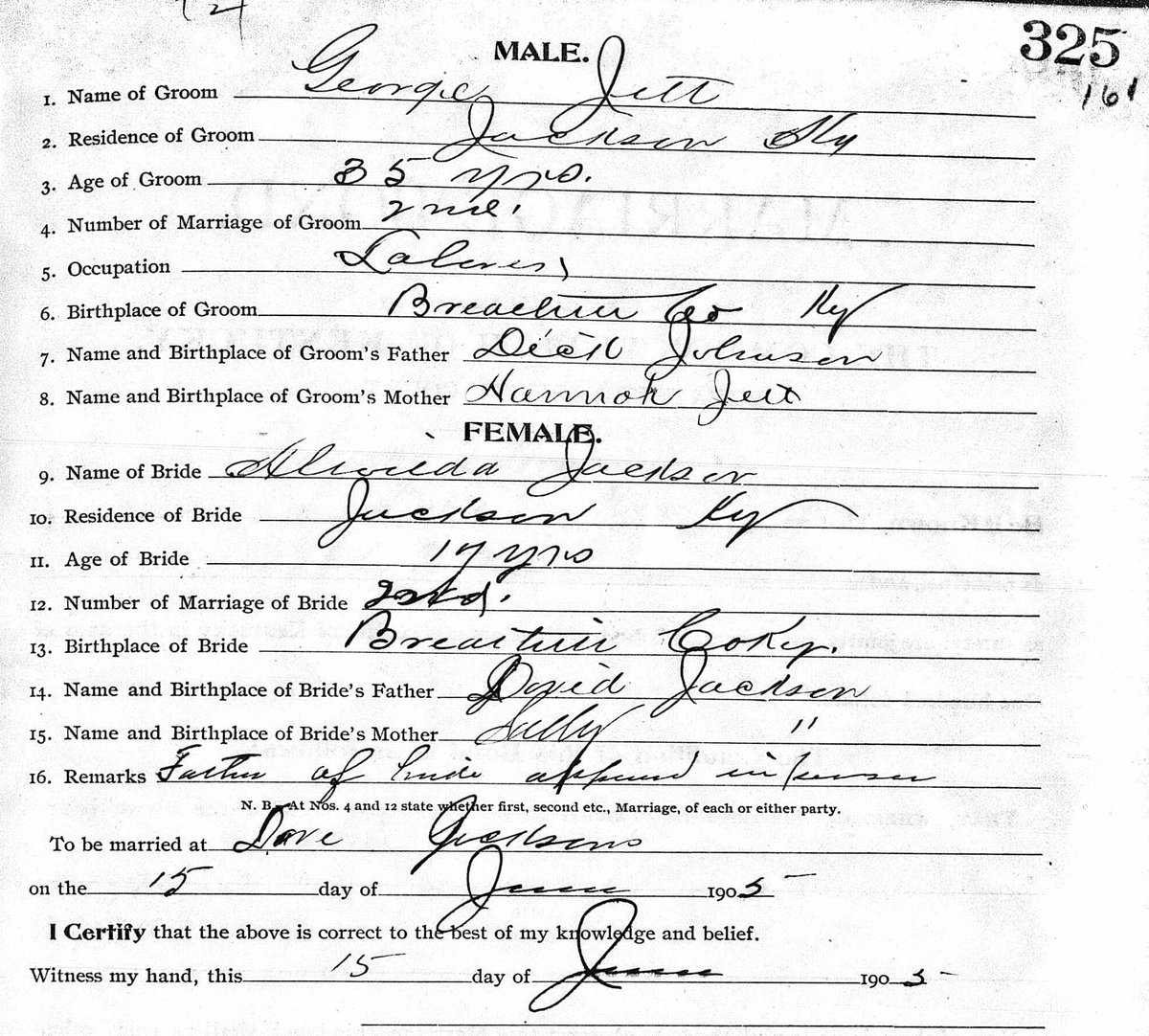 When Alwilda Jackson married George Jett she was 19 &amp; George was 35. It was a 2nd marriage for both but one that lasted. Jett was a pioneering Black Latter-day Saint in KY &amp; he must have shared his faith with Alwilda who also joined. 

Meet Alwilda here: exhibits.lib.utah.edu/s/century-of-b…