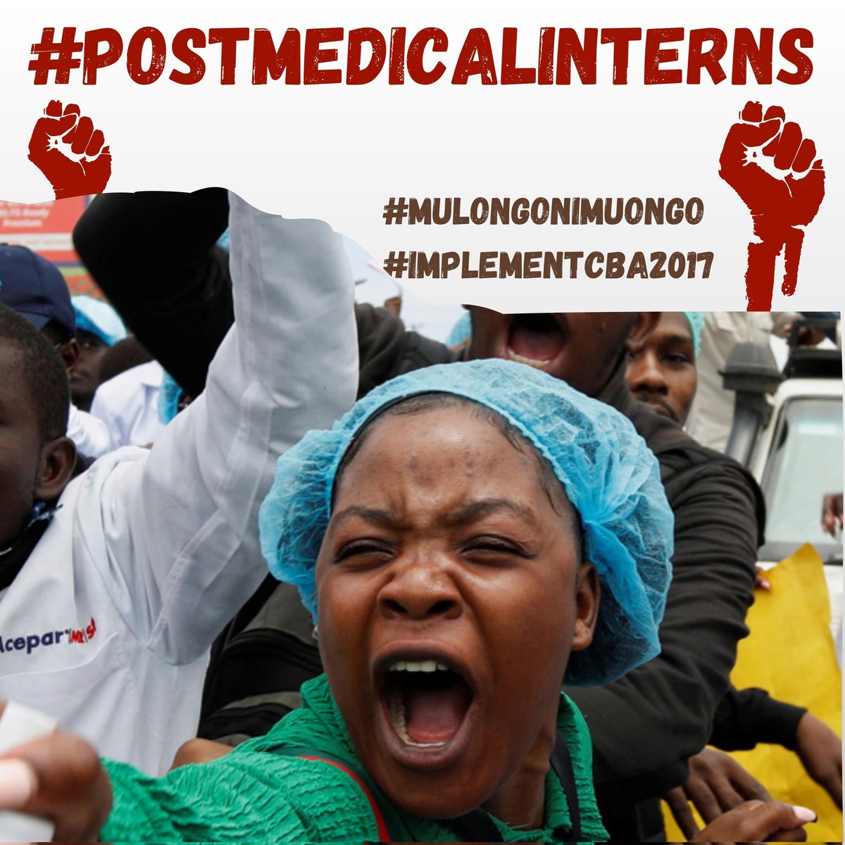 When injustice becomes norm,resistance becomes a duty. 

<a href="/DrDeborahbarasa/">Dr. Debra Mulongo Barasa</a> <a href="/MOH_Kenya/">Ministry of Health</a> <a href="/Davji/">Davji Bhimji Atellah</a> <a href="/MiskellahMD/">Daktari ya Wanawake</a> 

#MulongoNiMuongo
#ImplementCBA2017
#PostMedicalInterns